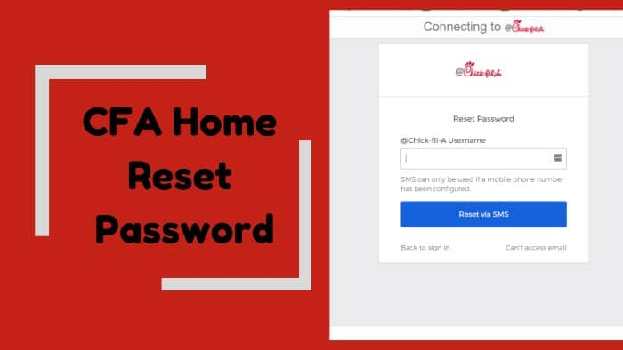 CFAHome Reset Password